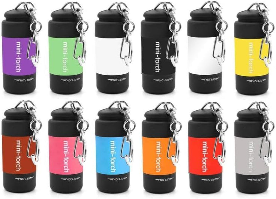 12-Pack USB Rechargeable Keychain Flashlights