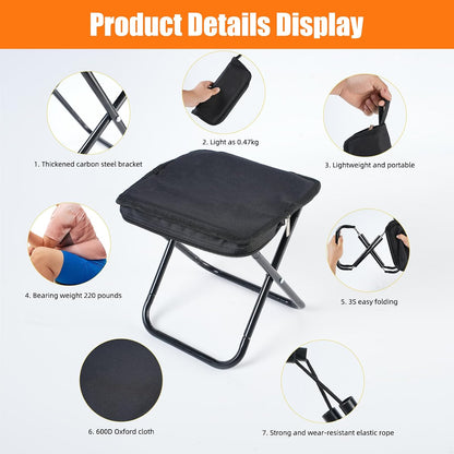 Portable Folding Camping Stool with Carry Bag - view 6