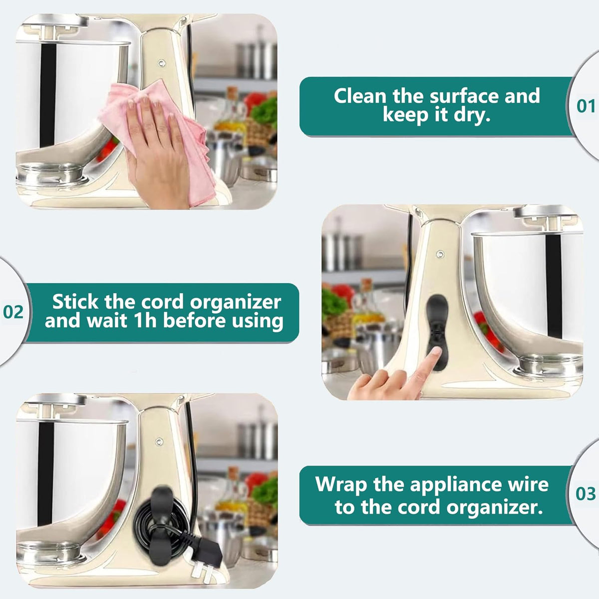 6-Pack Silicone Cord Organizer for Kitchen Appliances - view 7