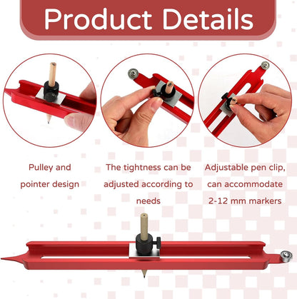 Adjustable Aluminium Contour Scribe Tool - view 3