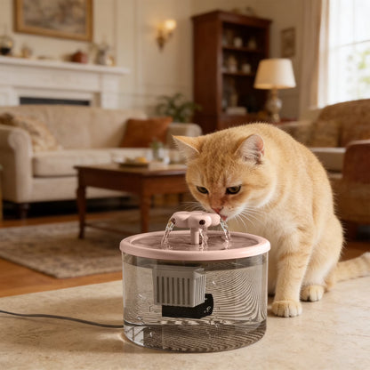 Quiet Automatic Pet Water Fountain – Pink - view 4