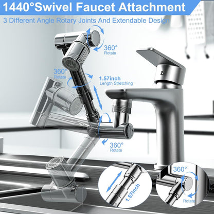 1440° Swivel Faucet Extender with 2 Spray Modes - view 5