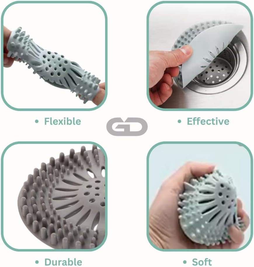 Silicone Drain Hair Catchers – 4 Pack - view 2