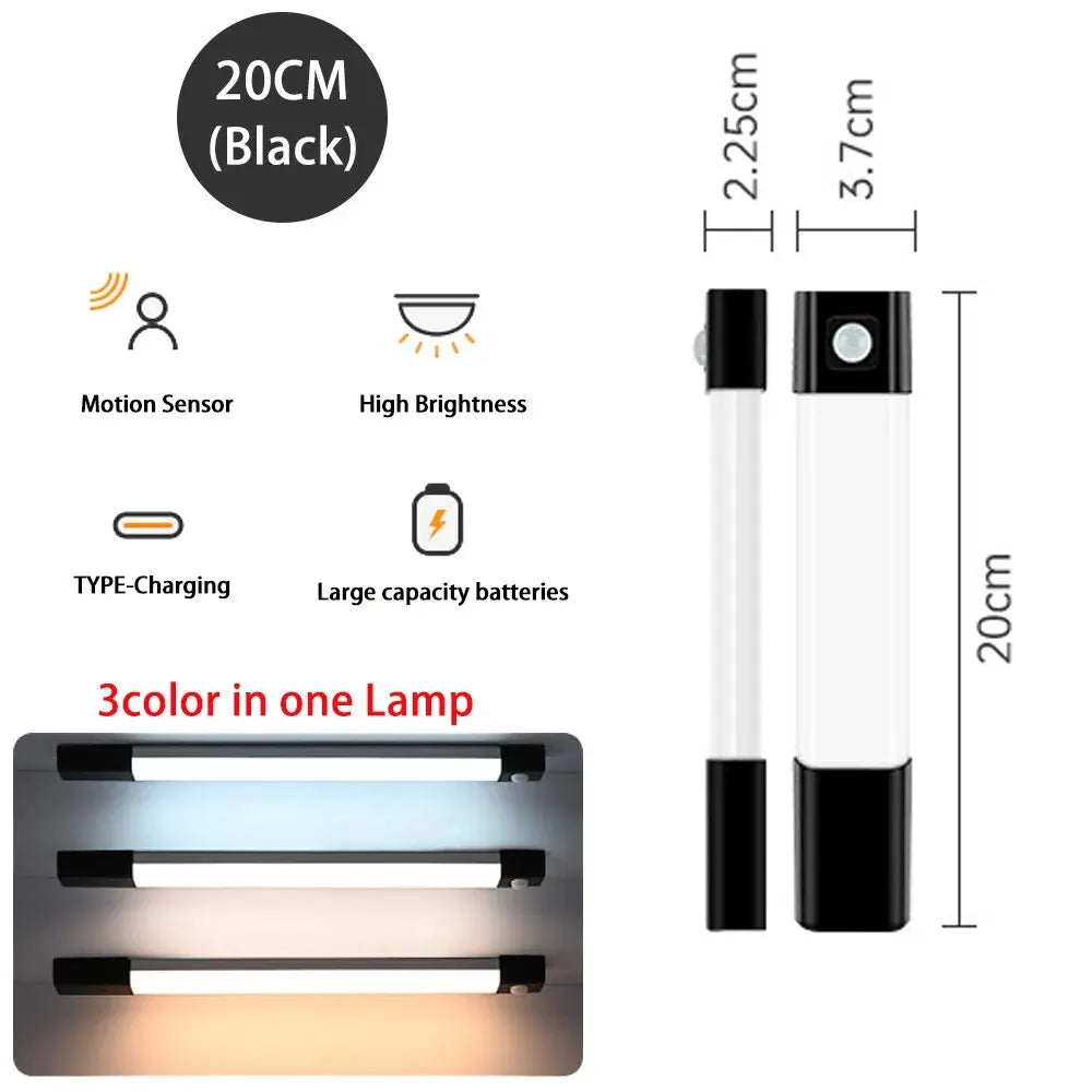 LED Night Light Motion Sensor Light Wireless USB Led Cabinet Night Wardrobe Lamp for Kitchen Cabinet Bedroom Wardrobe Sensor LED