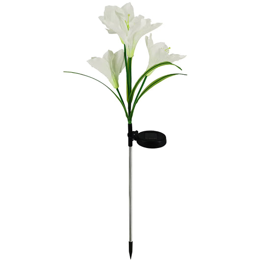 Color-Changing Solar Lily Garden Lights – 4 Pack