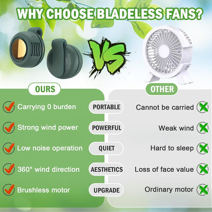 Rechargeable Clip-On Bladeless Mini Fan - view 5