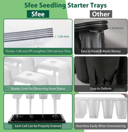 5-Pack Seed Starter Tray Kit with Humidity Domes - view 4