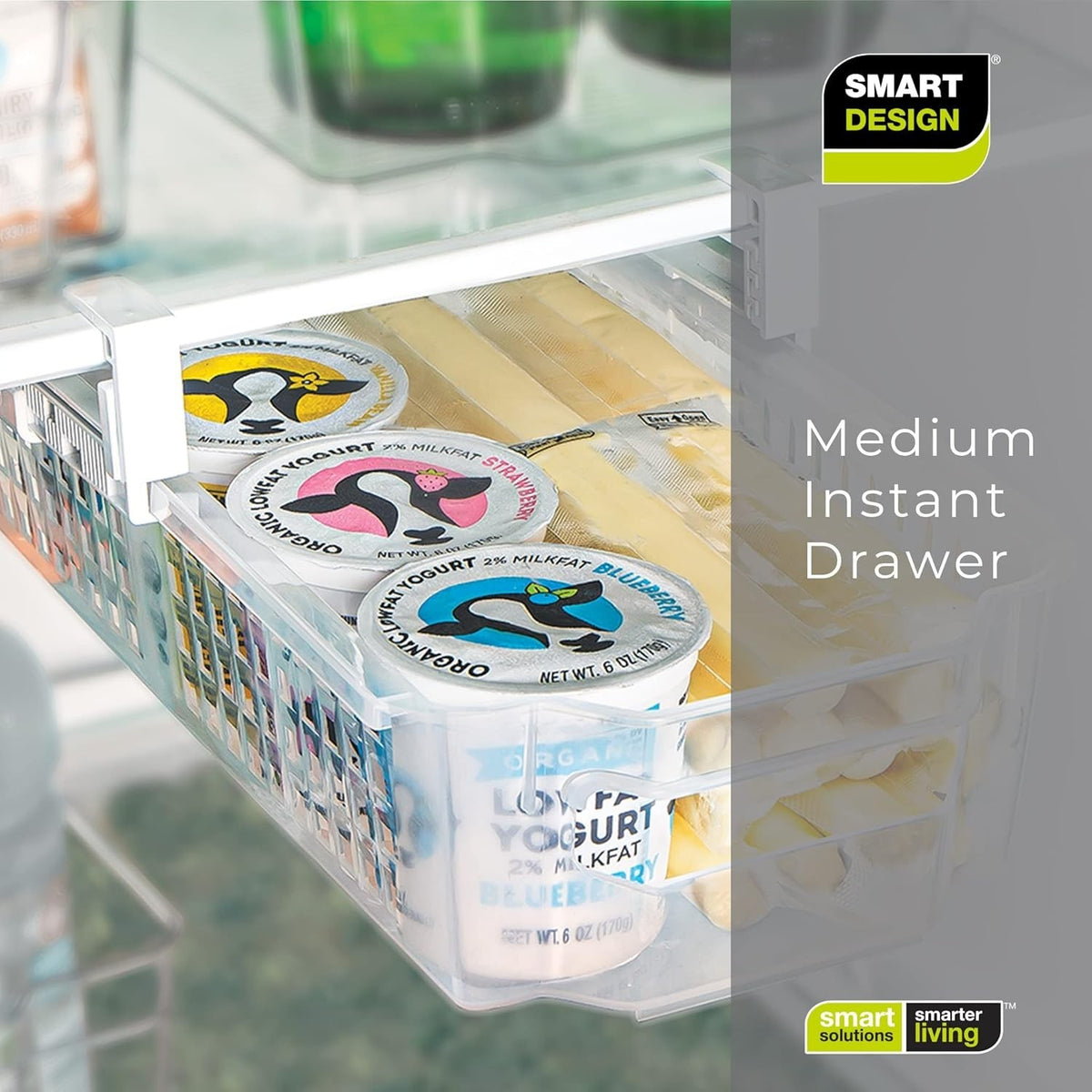 Adjustable Pull-Out Fridge Storage Drawer - view 6