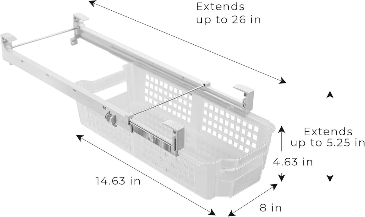 Adjustable Pull-Out Fridge Storage Drawer - view 4