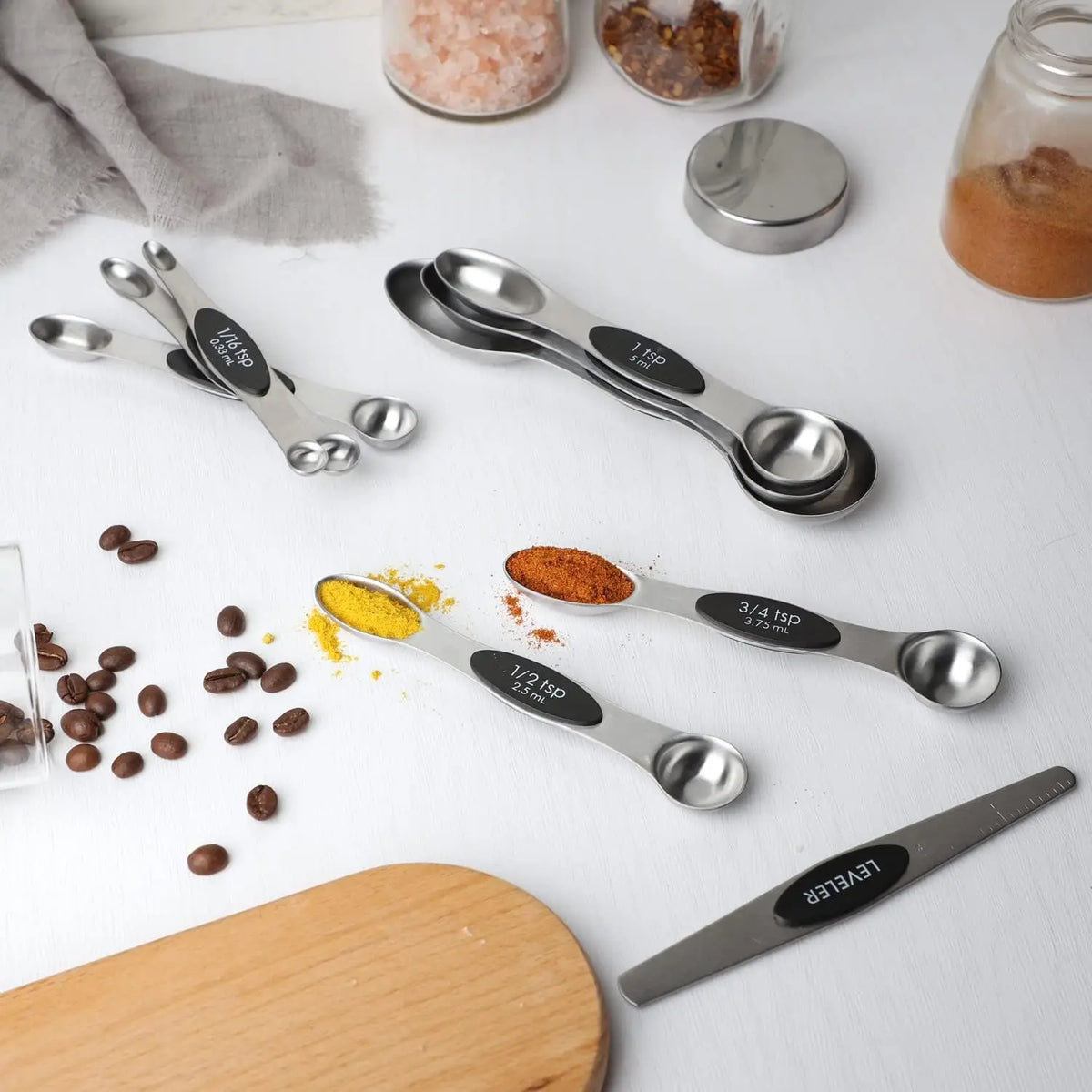 Magnetic Stainless-Steel Measuring Spoon Set - view 5