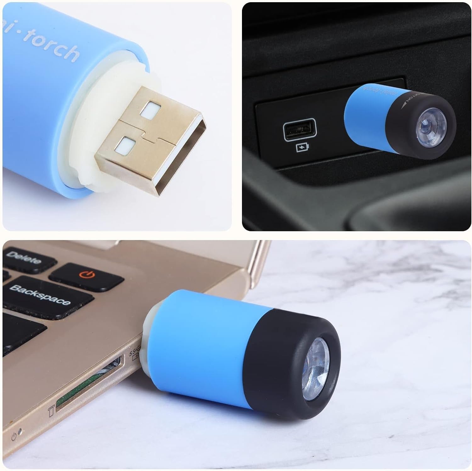 12-Pack USB Rechargeable Keychain Flashlights - view 7