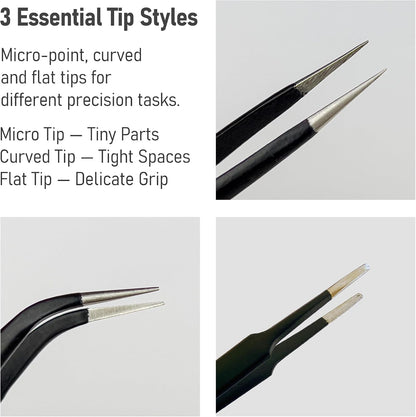 ESD-Safe Precision Tweezer Set - view 2