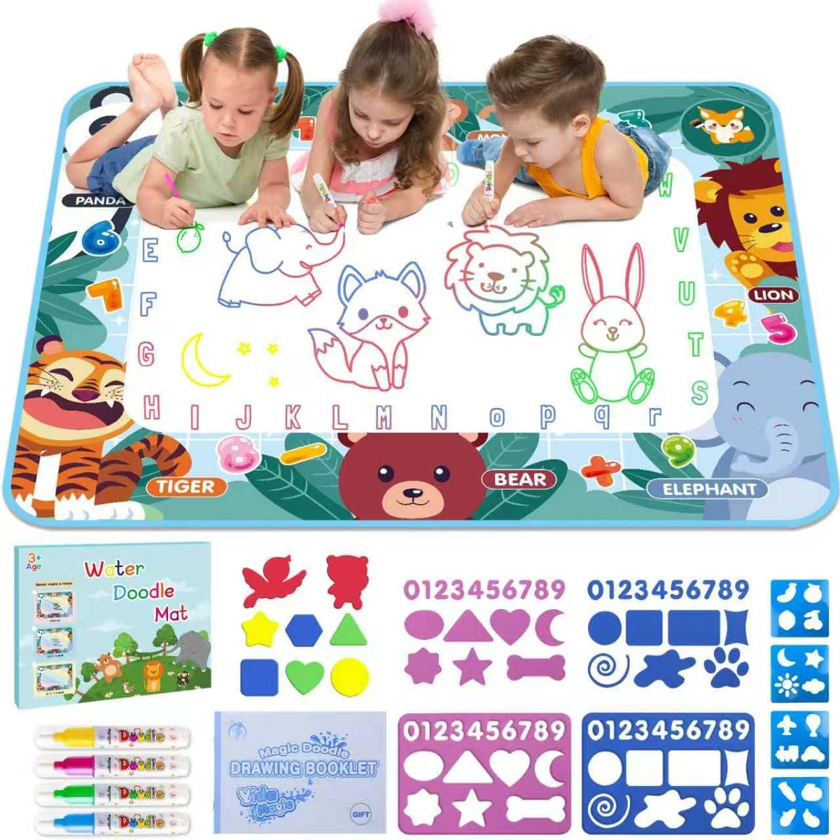 Large 40 × 32-Inch Water Doodle Drawing Mat