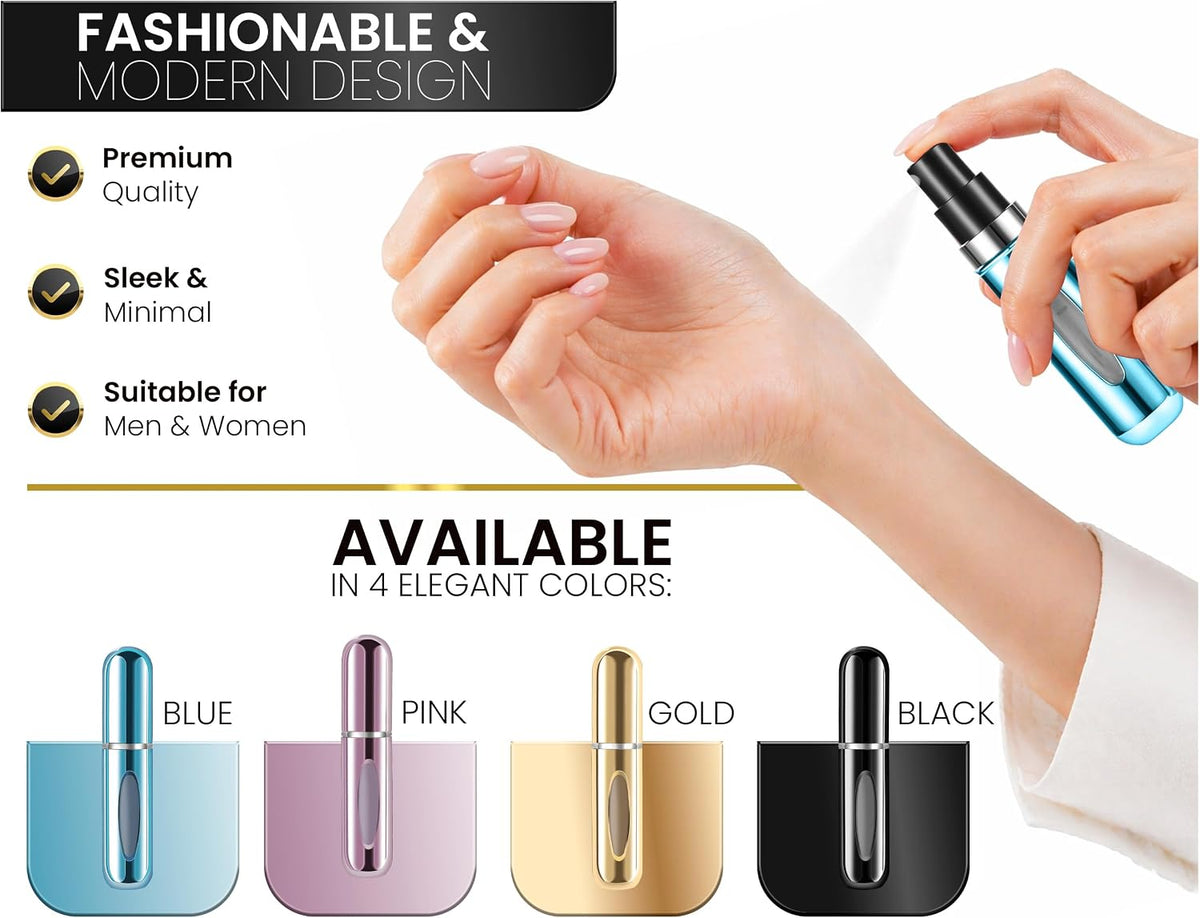 4-Pack Refillable Travel Perfume Atomizers - view 2