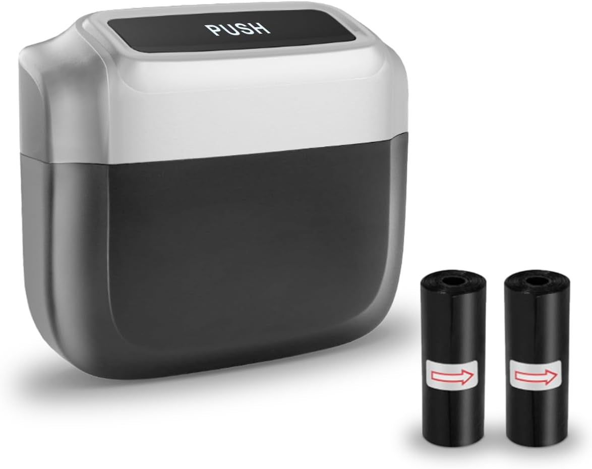 Leakproof Mini Car Trash Can with 30 Bags