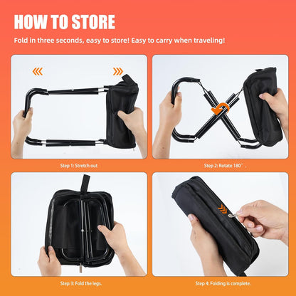 Portable Folding Camping Stool with Carry Bag - view 3