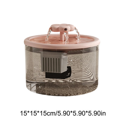 Quiet Automatic Pet Water Fountain – Pink - view 3