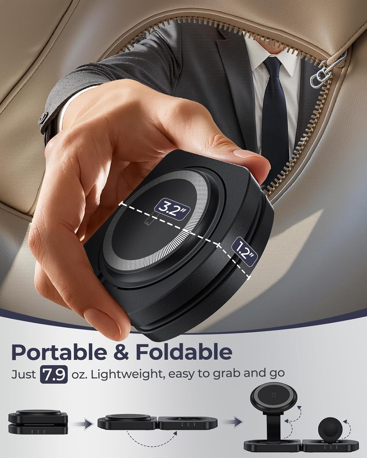 Foldable 3-in-1 Magnetic Charging Stand - view 6