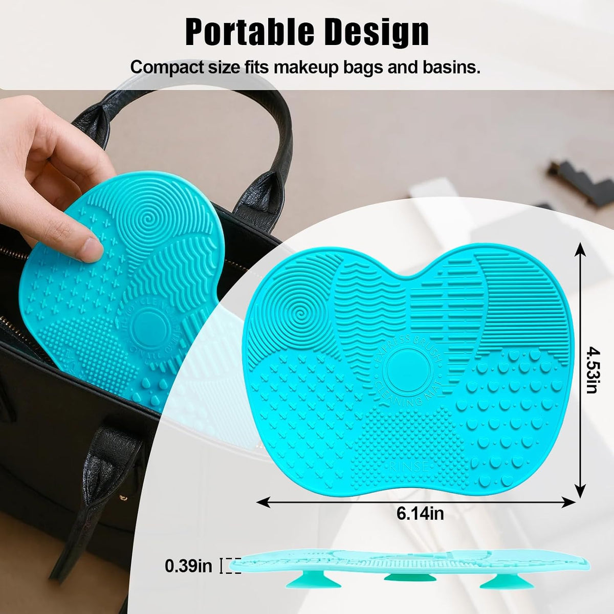 2-Pack Silicone Makeup Brush Cleaning Mats - view 2