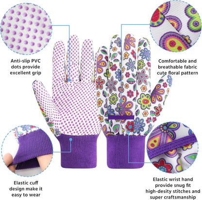 4-Pair Floral Gardening Gloves - view 2