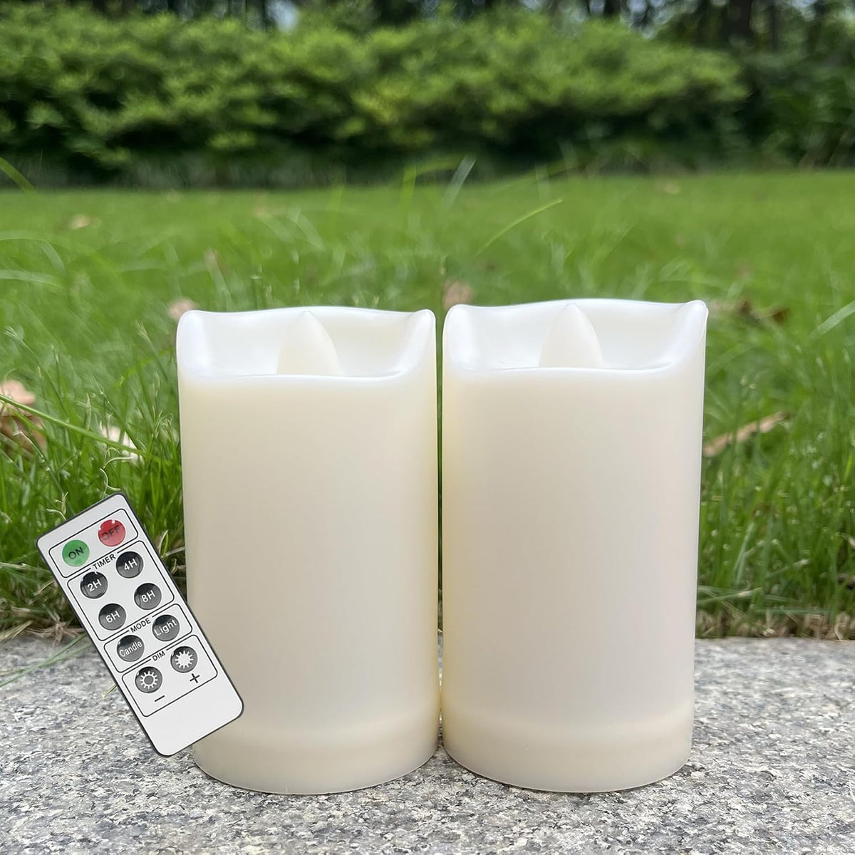 2-Pack LED Flameless Outdoor Candles