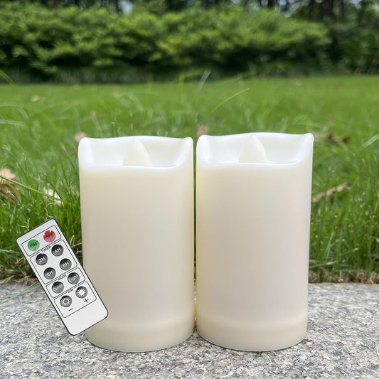 2-Pack LED Flameless Outdoor Candles