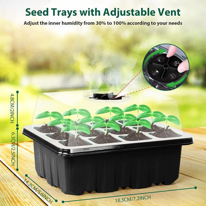 5-Pack Seed Starter Tray Kit with Humidity Domes - view 3