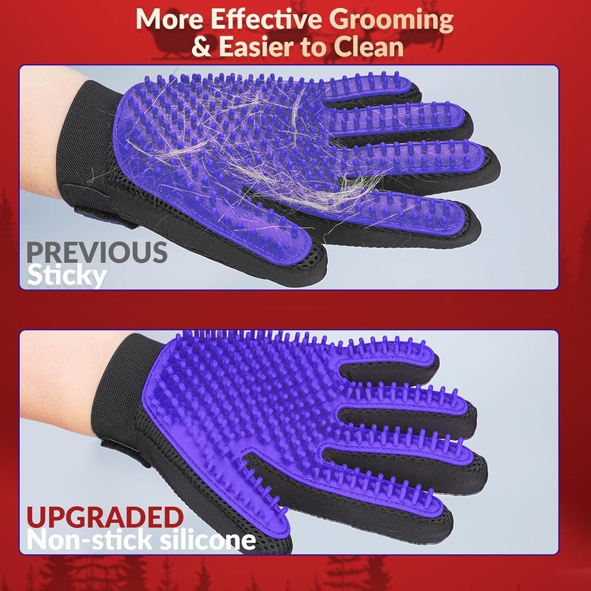 Premium Pet Grooming & Deshedding Glove - view 2