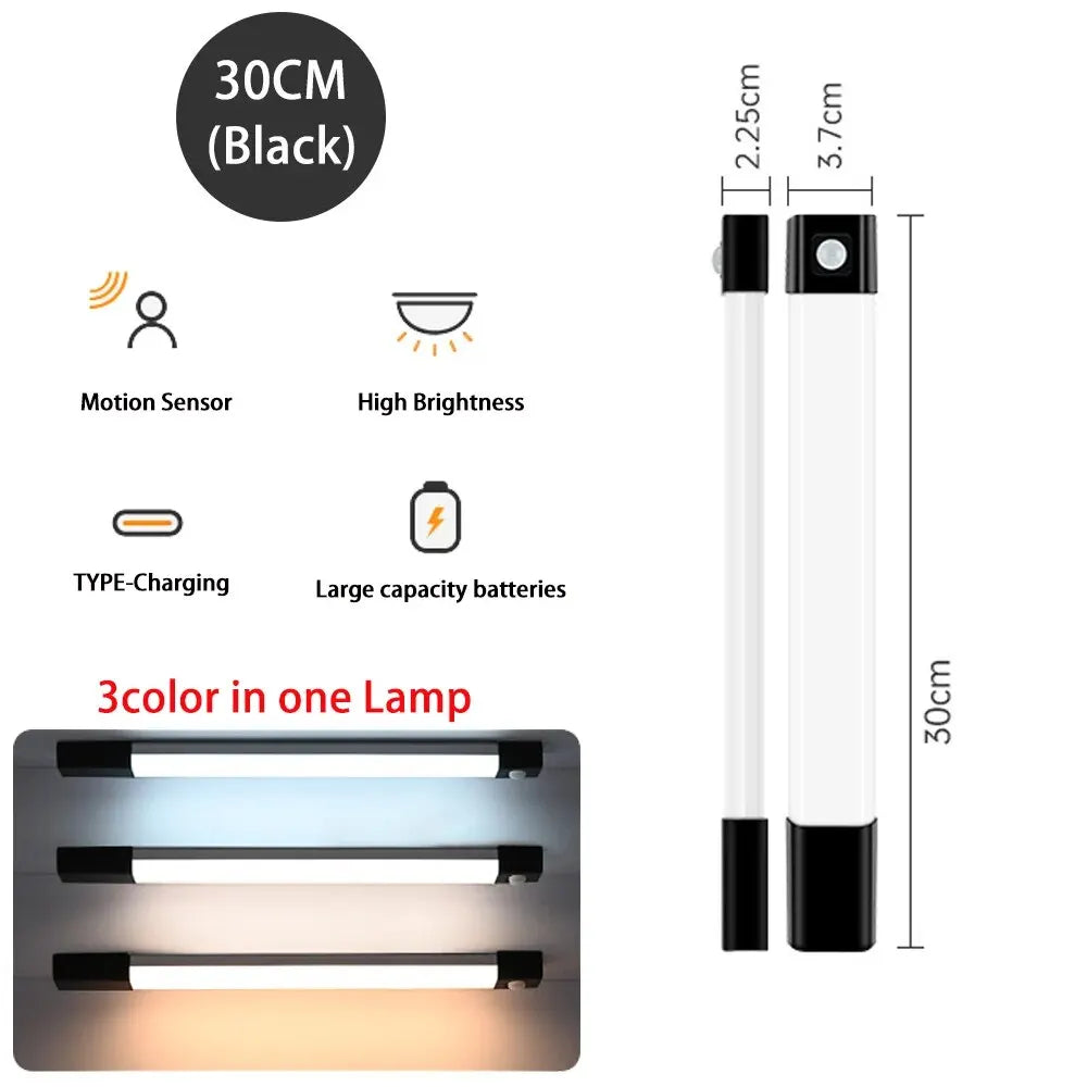 LED Night Light Motion Sensor Light Wireless USB Led Cabinet Night Wardrobe Lamp for Kitchen Cabinet Bedroom Wardrobe Sensor LED