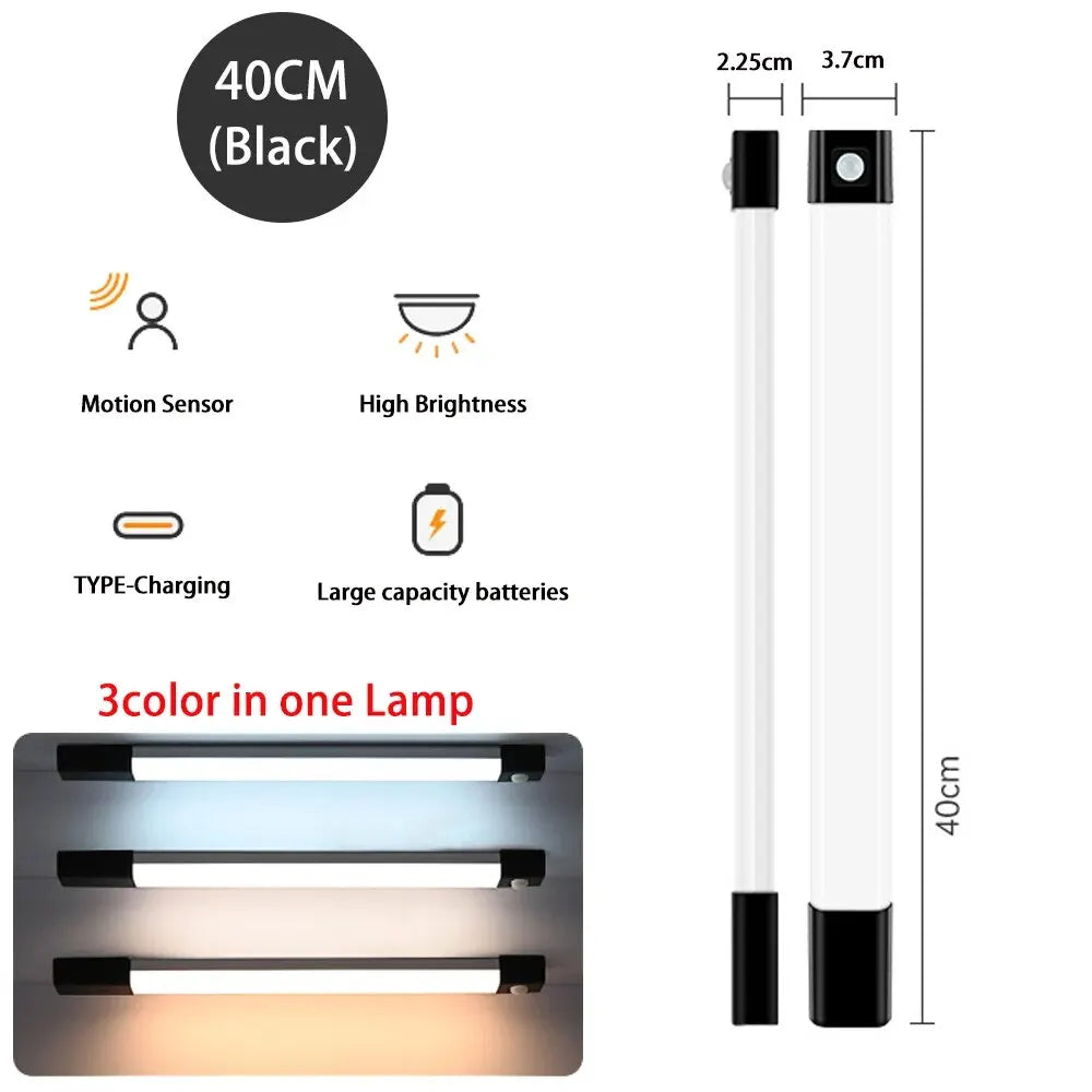 LED Night Light Motion Sensor Light Wireless USB Led Cabinet Night Wardrobe Lamp for Kitchen Cabinet Bedroom Wardrobe Sensor LED