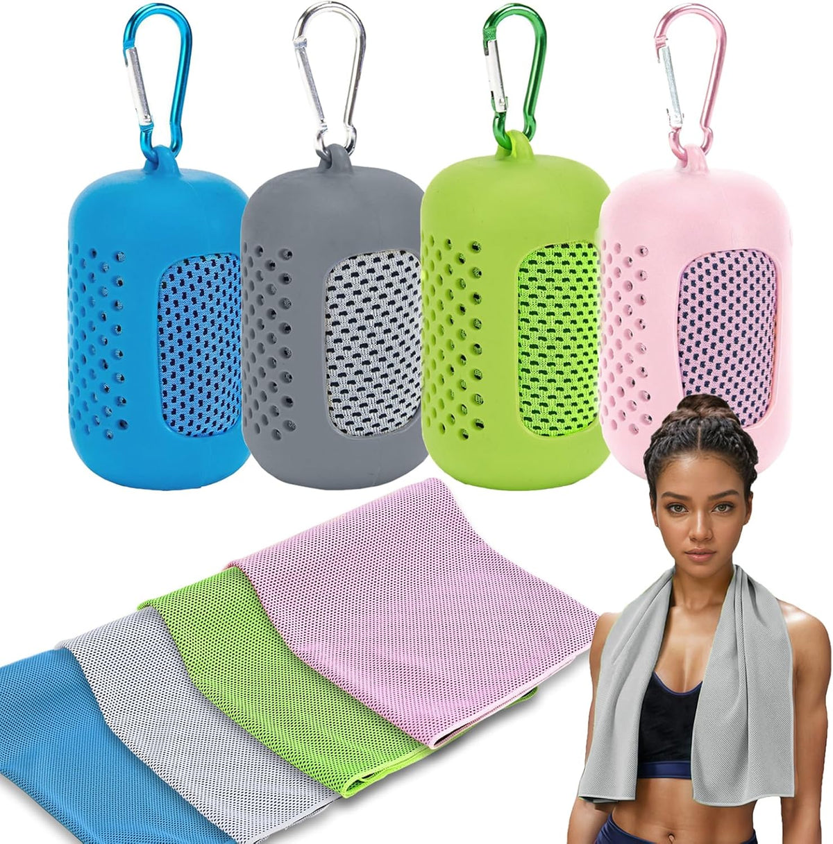 4-Pack Instant-Cooling Sports Towels
