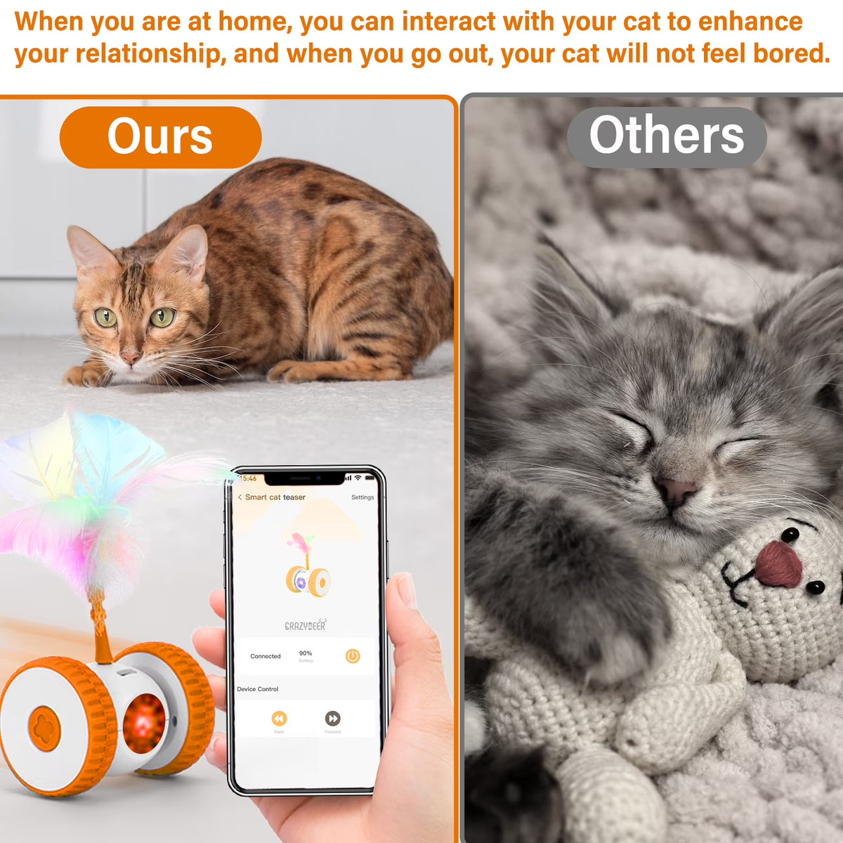 Rechargeable Remote-Control Moving Cat Toy - view 5