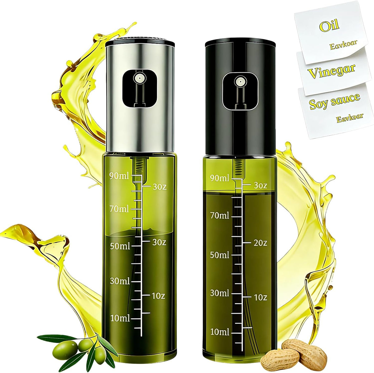 2-in-1 Premium Olive Oil Sprayer Bottle