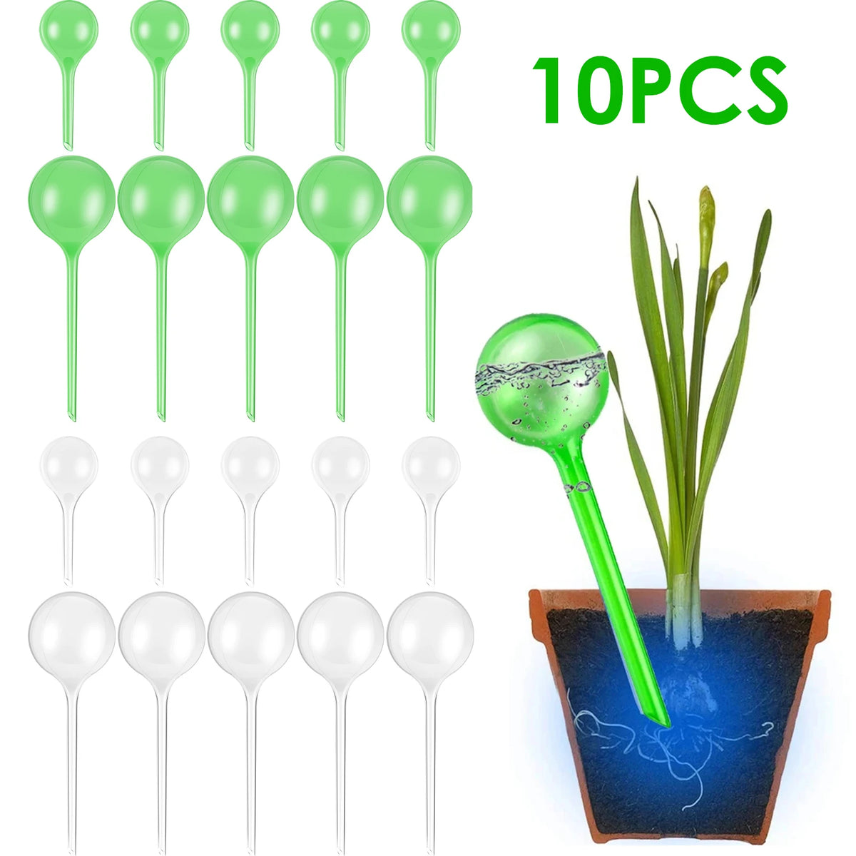 Automatic Plant Watering Globes – 10 Piece Set - view 2